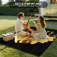 thumbnail image 4 of Yellow Sunflowers Outdoor Rug for Patio/Deck/Porch, Non-Slip Large Area Rug 3 x 5 Ft, Floral Rustic Abstract Black Indoor Outdoor Rugs Washable Area Rugs, Reversible Camping Rug Carpet Runner, 4 of 8