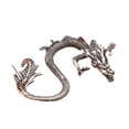 thumbnail image 1 of Figura de dragón de metal, estatua de dragón, adorno de mesa, escultura de animal de recuerdo plata, 1 of 9