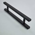 thumbnail image 3 of Matte Black Stainless Steel Door Handle for Glass and Wooden Doors - Durable Rust-Resistant Hardware, 3 of 5