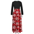 thumbnail image 5 of FAVIPT 2024 Christmas Dress Womens Christmas Maxi Dress,Women's Plus Size Xmas Snowflake Print Long Sleeve Crewneck Holiday Ankle-Length Dresses, 5 of 6