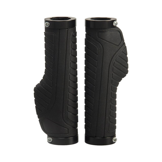 Empuñaduras de bicicleta MTB ergonómicas negras de 22mm de goma antideslizantes ligeras con cerraduras dobles