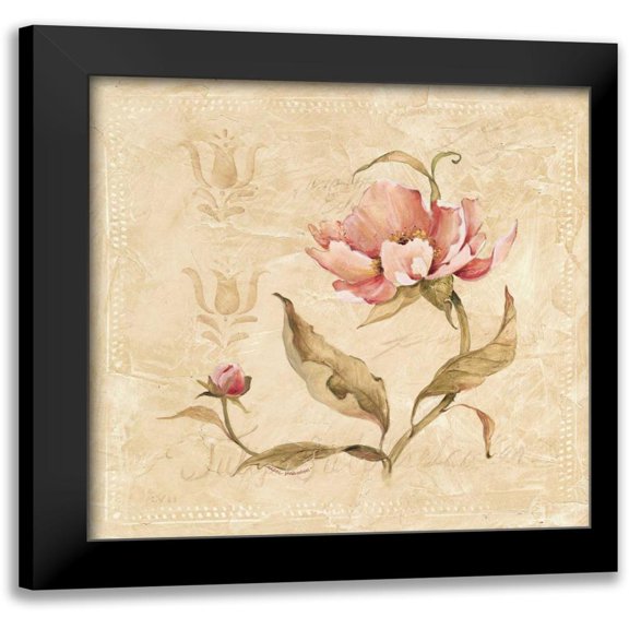 Robinson, Carol 12x12 Black Modern Framed Museum Art Print Titled - Perfect Peony II