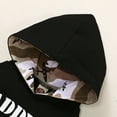 thumbnail image 5 of Baby Boys Clothes Baby Boys 2PCS Outfits Letter Print Long Sleeve Hooded Top Camouflage Pants Set Black 18-24 Months, 5 of 8