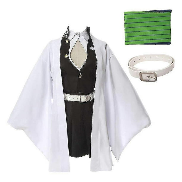Demon Slayer Kanroji Mitsuri Cosplay Outfit Women Adults Fancy Dress Up Anime Kimetsu No Yaiba Halloween Party Costume