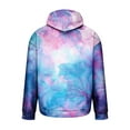 thumbnail image 4 of PNTUTB Men's Fashion Tie-dye Print Long Sleeve Drop Shoulder Casual Hoodie Drawstring Pullover Sweatshirt with Kangaroo Pocket, 4 of 6