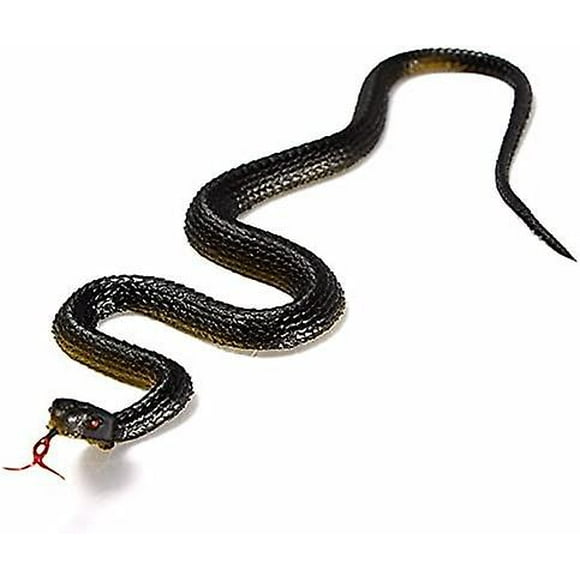 Black And Yellow Snake Simulation Snake Fake Snake Small Snake Soft Rubber Snake Spoof Toy