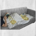 thumbnail image 6 of Educational Soft Flannel Fleece Blanket, Solar and Lunar Eclipse Planet Earth Sun Moon Orbit Astronomy Science, Cozy Plush for Indoor and Outdoor Use, 60" x 80", Blue Green Mustard, by Ambesonne, 6 of 6