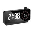 thumbnail image 2 of Reloj despertador digital 3 brillo ajustable mini reloj espejo relojes electrónicos Negro, 2 of 10
