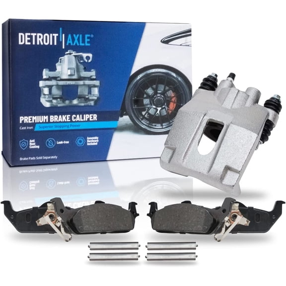 Detroit Axle - Rear Brake Pads Left Disc Caliper for 2004-2011 Ford F-150 2006-2008 Lincoln Mark LT - 3pc Set