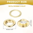 thumbnail image 2 of Uxcell 8mm/5/16" Metal Eyelets, Eyelets and Grommets Kit for DIY Project, Gold 150 Pcs, 2 of 7