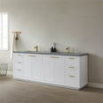 thumbnail image 4 of Vinnova Leiza 84" Gray Sintered Stone Top Double Vanity in White without Mirror, 4 of 15