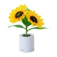 thumbnail image 1 of Lámpara de girasol: luz nocturna LED recargable con simulación de girasol, decoración para dormitorio, mesita de noche y luz ambiental, 1 of 4