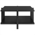 thumbnail image 3 of Evelyn&Zoe Ingrid 35" Wide Square Coffee Table, Black Melamine, 3 of 7