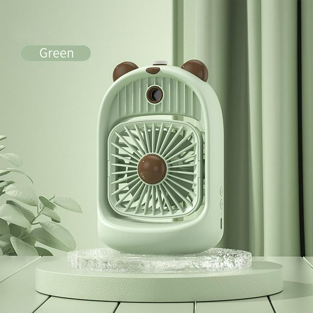 Feltree Mini USB Desktop Air Cooler and Humidifier with 4 Speeds, Portable Evaporative Cooler for Office Home and Student Use, Built-In Battery, Quiet Operation