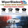thumbnail image 2 of 2017 BMW 330i xDrive Beam Wiper Blades Wipers w/1yr Warranty (Set of 3) w/Rear Wiper, 2 of 5
