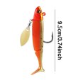 thumbnail image 2 of Señuelos de pesca blandos con cabeza de plantilla señuelo de silicona con cola en T Wobblers Swimbait para Lucio, 2 of 6