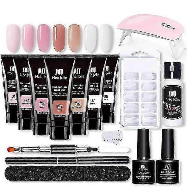 Nail Set With Nail Dryer Nail Polygels Polish Gel Set Soak-off Nail Art Tools Sets For Beginners