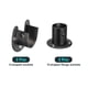 thumbnail image 3 of Uxcell 1'' Dia Stainless Steel Closet Pole Sockets Closet End Supports Flange Rod Set, Black 4 Pack, 3 of 7