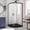 Matte Black, variant on DreamLine Prime 38 in. D x 38 in. W x 74 3/4 in. H Clear Framed Sliding Shower Enclosure in Chrome, Corner Drain Black Base Kit
