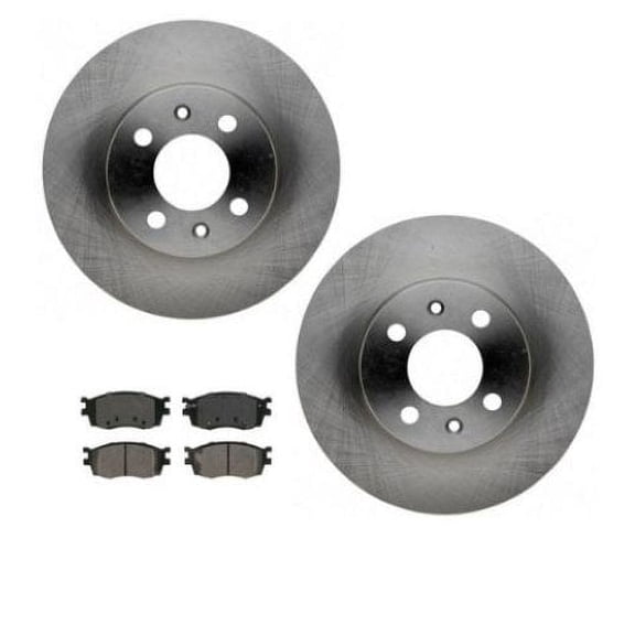 Fits For 2006-2011 KIA Rio5 Rio (2) Front Brake Rotors & Ceramic Brake Pads