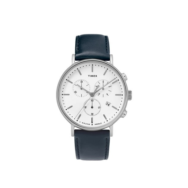 Timex - Timex Fairfield Chronograph 41mm Leather Strap Watch - Walmart ...