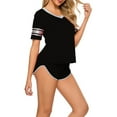 thumbnail image 4 of yievot Women's Pajama Sets Soft Short Sleeve Loungewear Sleepwear Top With Shorts 2 Piece Sleepwear Pjs, 4 of 4