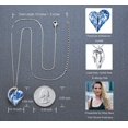 thumbnail image 4 of HZKAICUN Infinity Love Heart Pendant Necklace Birthstone Crystal Jewelry Gifts for Women, Silver-tone, 18"+2", 4 of 6
