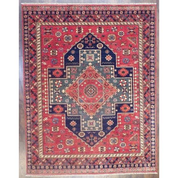 Wahi Rugs Hand Knotted Tribal Khorjan Natural-dye 6'0"x9'0" -W890