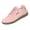 Pink, variant on Retro Trainer Sneakers Women Suede Panel Lace Up Gum Sole Low Profile Casual Walking Skate Shoes Black 37