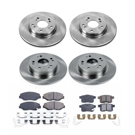 Ultimate Brakes Front and Rear Ceramic Brake Pad and Rotor Kit with Hardware WM81274