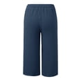 thumbnail image 5 of XAOFW Girl's Knee Length Pants Lightweight Girls Casual Wide Leg Trousers With Pockets And Ties For Everyday Wear Comfortable Slacks 8-9 Years, 5 of 5