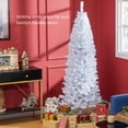 thumbnail image 4 of HOMCOM 6FT Artificial Christmas Tree with Automatic Open for Home White, 4 of 10