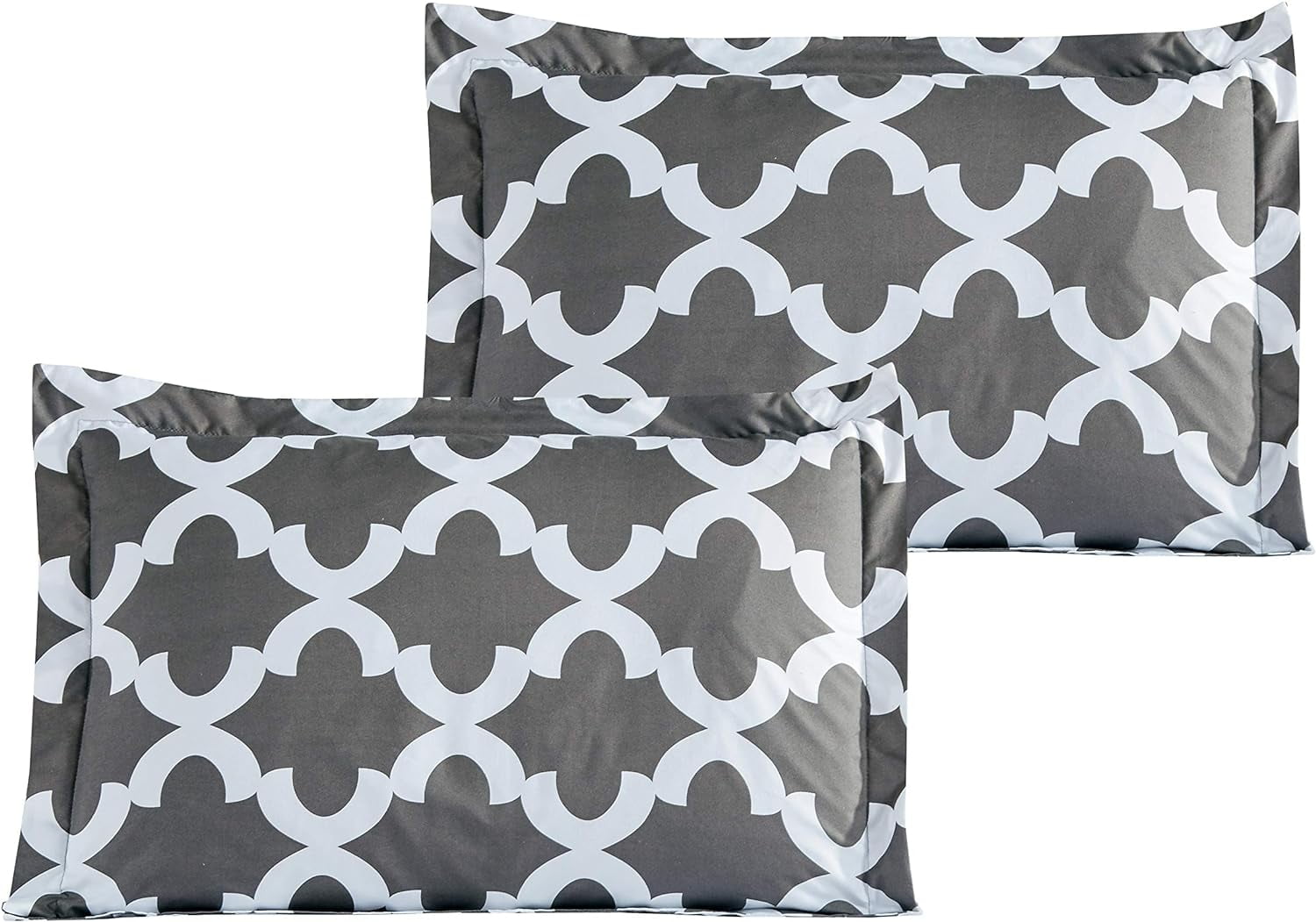 Comforter with 2 Pillow Shams Goose Down Alternative Ultra Soft Microfiber Grey Color King Size