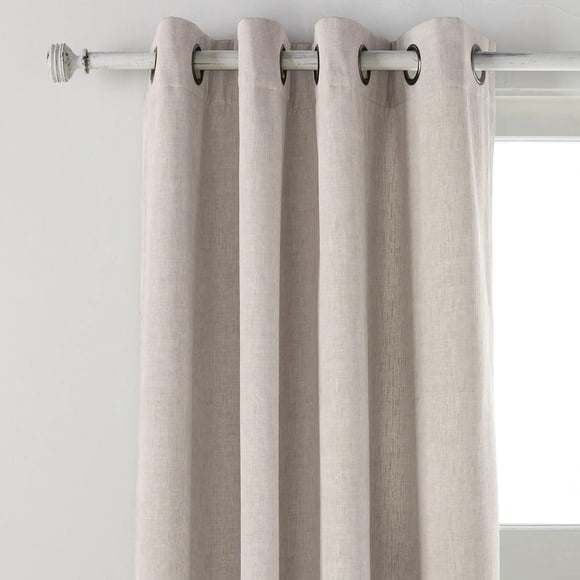 Bouclair Light Beige Hodge Room Darkening Grommet Curtains 54x84 in (137x213 cm)
