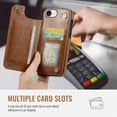 thumbnail image 3 of Funda Cartera Wefor para iPhone 16e de Cuero PU con Porta Tarjetas, 3 of 7