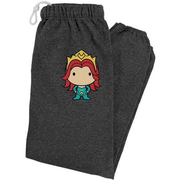 Aquaman Movie Mera Chibi Character Unisex Jogger Sweatpants for Men and Women, Charcoal Heather, Large