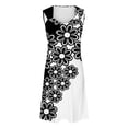 thumbnail image 4 of GaThRRgYP Women's Printed Round Neck Casual Sleeveless Suspender Dress, 4 of 5