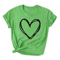 thumbnail image 2 of BLTIBY Valentine's Day Sweatshirt for Women Summer Spring Crewneck Short Sleeve Funny Love Heart Graphic Valentines Shirt Casual Valentines Fashion Pullover Tops Mint Green XXL, 2 of 3
