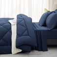 thumbnail image 2 of WISHEAD King Bed in a Bag Comforter Set with 7 Pieces - Blue All Season Bedding Sets with Comforter, Pillow Shams, Flat Sheet, Fitted Sheet and Pillowcases, 2 of 8