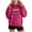 Hot Pink, variant on Makaor Holiday Sweatshirts Womens Christmas Pockets Hooded Sweatshirt Zip up Graphic Long Sleeve Pullover Tees Fleece Cute Fall Winter Clothes
