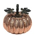 thumbnail image 1 of WLOELOEW Lanterne Citrouille Led avec Décoration Feuille 6.29X5.90 Pouces Lumière d'Halloween avec Minuterie 6-8 Heures Matériau en Verre à Piles, 1 of 5