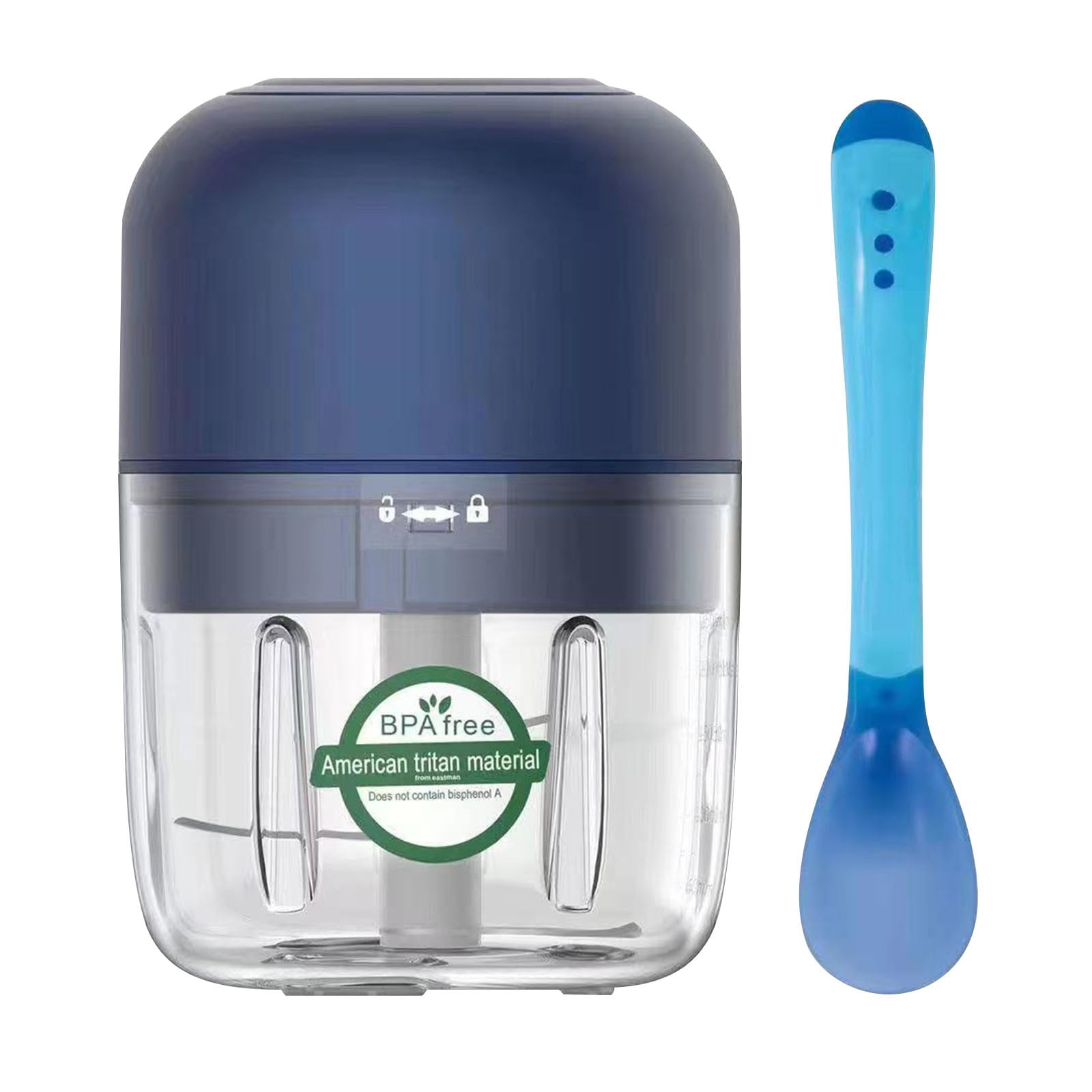 Momihoom Electric Mini Food Processor, BPA-Free Baby Food Maker for Homemade Infant Meals with Included Feeding Spoon