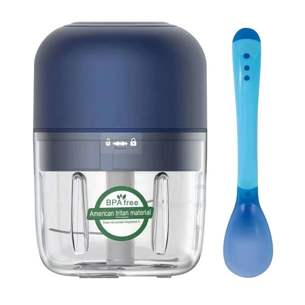 Experimente La Comodidad de Nuestro Mini Procesador de Alimentos Recargable para Procesar Ajo y Alimentos para Bebés.