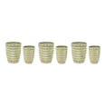 thumbnail image 2 of Melrose Abstract Striped Decorative Pots - 5\" - Green and White - Set of 2, 2 of 2