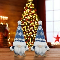Vrorvz Faceless Dwarf Doll Christmas Ornaments for Tree Unique Christmas Ornaments Tabletop Centerpiece Holiday Decor Living Room Shelf 7.1 in Blue