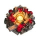 thumbnail image 2 of Battery Operated Christmas Candlestick Red Berries Pinecones Wooden Table Top Decor Holiday Fireplace Dining Room LED String Lights Warm White Remote Control Foldable Wooden Base for Bedroom, 2 of 6