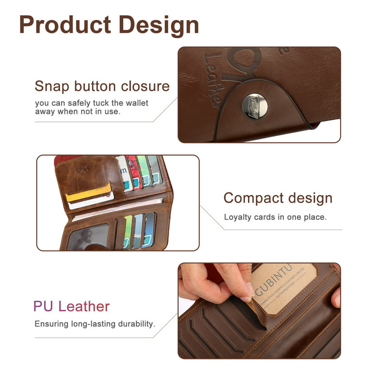 Fashion Men Phone Pocket Leather Soft Card Bag Wallet Zipper Purse (Brown)  Hot