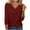 Red# tops for women, variant on Oksale V Neck Tops for Women Stretch Cotton Spandex Long Sleeve Shirts Soft Cozy Fitted T ShirtsSolid Color Basic Tops Pink S