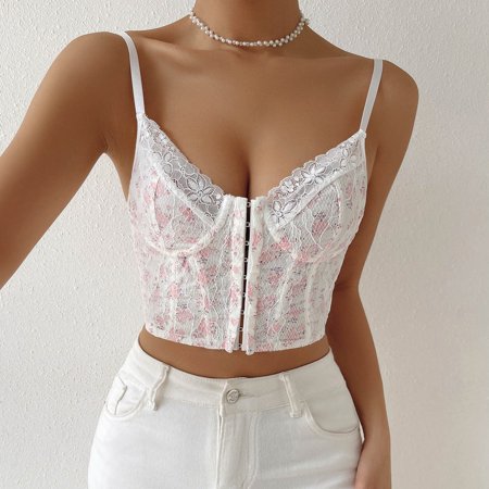

Kayannuo Bras For Women Clearance Women s Fashion Sleeveless Solid Color Suspender Lace Slim Lingerie Top Blouse