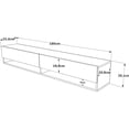 thumbnail image 2 of Future TV Unit OAK Color Floating Entertainment Center with Storage UV Print, 2 of 2
